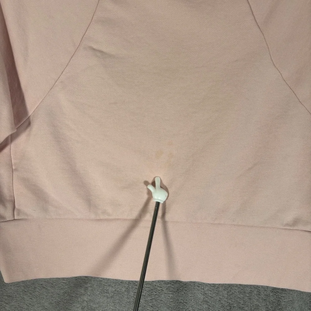 Nike Dri-FIT Women Small Pink Embossed Logo Cropped Pullover Sweatshirt Gorpcore